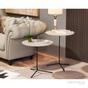 Ver imagem 2 de CONJUNTO DE MESAS LATERAIS VENEZA OFF WHITE 60 CM - 50 CM