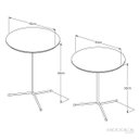 Ver imagem 3 de CONJUNTO DE MESAS LATERAIS VENEZA OFF WHITE 60 CM - 50 CM