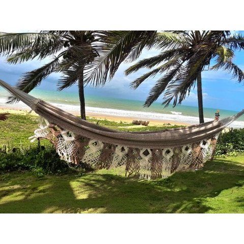 Rede de Dormir King Algodão Resistente caramelo off