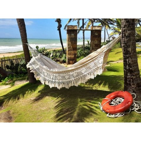 Rede de Dormir Tanga King Algodão Resistente off Varanda Crochê