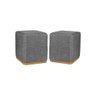 Kit Puff Quadrado Grande Cor Cinza - 1