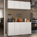 Ver imagem 2 de Kit Armário de Cozinha Aéreo e Balcão 4 Portas Multimóveis Mp2171 Branco/preto