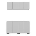 Ver imagem 5 de Kit Armário de Cozinha Aéreo e Balcão 4 Portas Multimóveis Mp2171 Branco/preto
