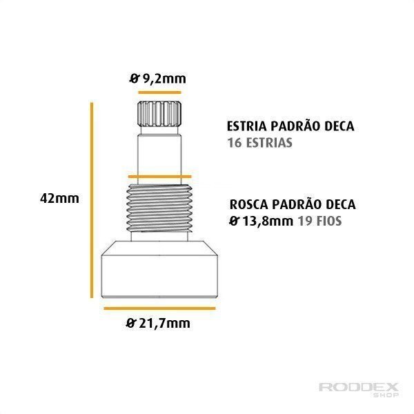 Acabamento Metal Registro 1.1/2 E 1.1/4 + Conversor Fabrimar - 4