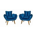 Ver imagem 1 de Kit 2 Poltronas Opala Decorativa Assento De Pillow - 0129