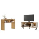 Ver imagem 4 de Conjunto Sala de Estar Rack e Aparador 135cm Toquio Lamina Mel e Arena