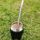 Ver imagem 5 de Bomba Chimarrão Achatada Cano Liso com Rosca 23cm Aço Inox