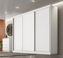 Ver imagem 2 de Guarda Roupa Casal 3 Portas 8 Gavetas - Medelim-branco - Móveis Novo Horizonte