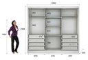 Ver imagem 5 de Guarda Roupa Casal 3 Portas 8 Gavetas - Medelim-branco - Móveis Novo Horizonte