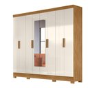 Ver imagem 3 de Guarda Roupa Roupeiro Casal Diplomata Freijó Off White 8 Portas 4 Gavetas Esp. Moval