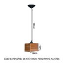 Ver imagem 3 de Luminária Suspensa Cannes de 14x10cm em Madeira Vintage