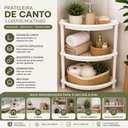 Ver imagem 6 de Prateleira Organizadora de Canto Desmontável 3 Cestos Multiuso Polipropileno Banheiro Cozinha