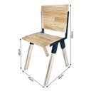 Ver imagem 5 de Conjunto de Mesa Industrial Bernardo Madeira Maciça 1,50mx90cm com Ferragem Preta e 4 Cadeiras Detro