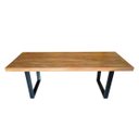Ver imagem 2 de Conjunto Mesa Industrial Lanna 1,80m Ferragem Preta com Banco Industrial Lanna