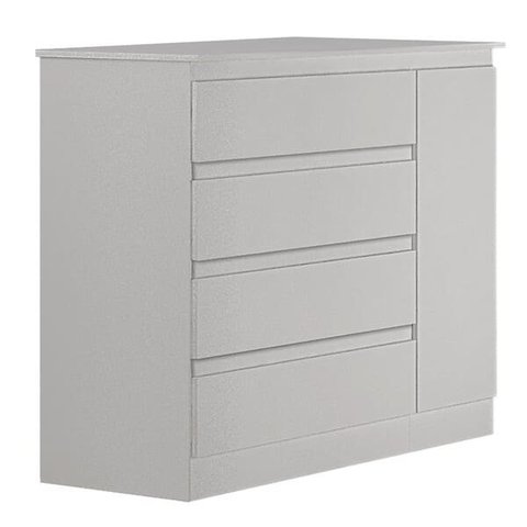 Cômoda para Quarto com Sapateira 4 Gavetas - 045-Neve - Star Móveis