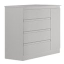 Ver imagem 1 de Cômoda para Quarto com Sapateira 4 Gavetas - 045-Neve - Star Móveis