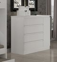 Ver imagem 2 de Cômoda para Quarto com Sapateira 4 Gavetas - 045-Neve - Star Móveis