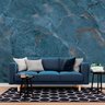 Papel de Parede Painel 3d Mármore Calacata Azul 2,5m Lavável Revestimento Auto Colante Marmorizado - 1
