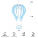 Ver imagem 6 de Luminária Pendente Madeira Balão 45cm Soquete E27 Infantil Azul Claro