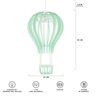 Luminária Pendente Madeira Balão 45cm Soquete E27 Infantil Verde Claro - 6