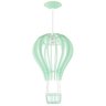 Luminária Pendente Madeira Balão 45cm Soquete E27 Infantil Verde Claro - 1