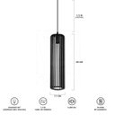 Ver imagem 6 de Luminária Pendente Madeira Paladio G E27 Sala Mesa Jantar Preto