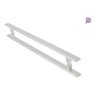 Puxador Porta Duplo Em Aço Inox 75cm Modelo Flat Economy:Escovado - 2