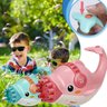 Golfinho Bolhudo Máquina Elétrica Brinquedo Lança Bolhas Sabão Mágica Criança Infantil - Rosa - 4