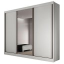 Ver imagem 2 de Roupeiro Casal Diamond 3 Portas Com 1 Espelho 6 Gavetas Branco - Novo Horizonte