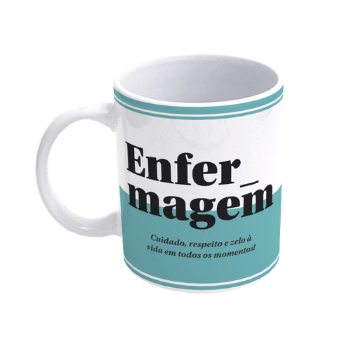 Caneca De Porcelana Profissões - Enfermagem