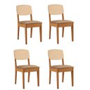 Ver imagem 1 de Conjunto com 4 Cadeiras Mdf Copper Premium para Sala de Jantar Moderna Mobília