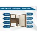 Ver imagem 4 de Quarto Casal Completo 2 Peças (1guardaroupa+1cômoda) Qc92 Jatoba/areia - Santos Andirá