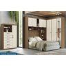 Quarto Casal Completo 2 Peças (1guardaroupa+1cômoda) Qc92 Jatoba/areia - Santos Andirá - 1