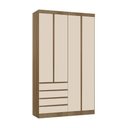 Ver imagem 1 de Guarda Roupa Modulado 4 Portas e 4 Gavetas 134cm Veneza Luciane Móveis