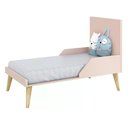 Ver imagem 4 de Jogo de Quarto Infantil Theo Cômoda e Berço Rosa Fosco com Pés Madeira Natural - Reller Móveis