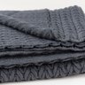 Manta de Tricot Neville Cinza Chumbo Blue Gardenia - 4