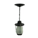 Ver imagem 1 de Lustre Pendente Colonial Antigo Vidro Fosco Tupã Preto