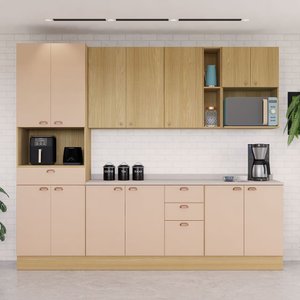 Cozinha Modulada Completa 6 Peças com Tampo e Rodapé Classic Luciane Móveis