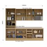Cozinha Modulada Completa 6 Peças com Tampo e Rodapé Classic Luciane Móveis - 6
