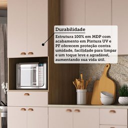 Cozinha Modulada Completa 6 Peças com Tampo e Rodapé Classic Luciane Móveis - 7