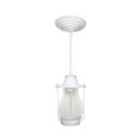 Ver imagem 1 de Lustre Pendente Colonial Antigo Vidro Transparente Tupã Branco