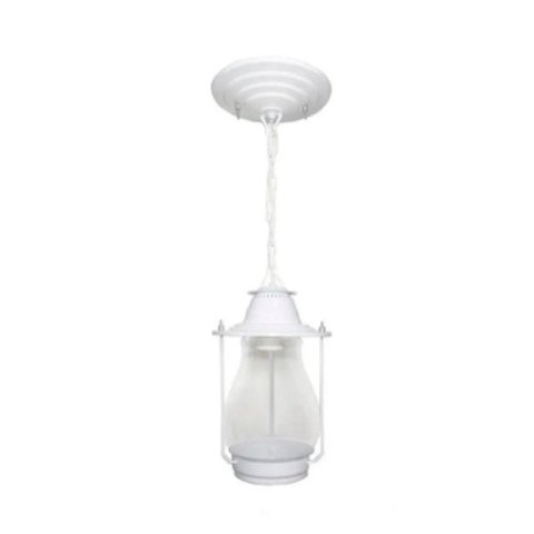 Lustre Pendente Colonial Antigo Vidro Transparente Tupã Branco