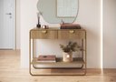 Ver imagem 2 de Aparador 2 Gavetas 100cm Orgânico Pé Metal Luna Artesano | Hanover/dourado - Artesano Home