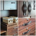 Ver imagem 5 de 02 Puxadores Full Parafuso - Textura de Couro Preto:Marrom