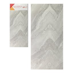 Placa Decorativa Papel de Parede Marmorizada Cinza 30x60cm - 1