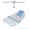 Rede Banho Para Banheira de Bebê Desde o Nascimento Redutor Tamanho Universal Baby Bath - Azul - 3