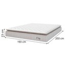 Ver imagem 2 de Cama Box Colchão Baú Casal King Molas Ensacadas City Pillow Top 193x203x64cm Bege Branco