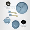 Ver imagem 4 de Kit Alimentacao de Silicone Infantil 5 Pecas Freso - Cinza