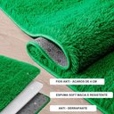 Ver imagem 3 de Tapete Sala Felpudo Peludo Verde 200 X 200 Cm