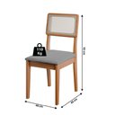 Ver imagem 4 de Conjunto de Mesa para Sala de Jantar Grécia 1,36m com Tampo de Vidro e 4 Cadeiras Santiago - Dobu